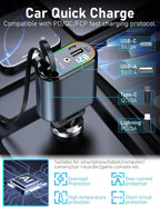 Starlight Retractable Car Charger – 4 in 1 Car Accessory with Dual USB Ports