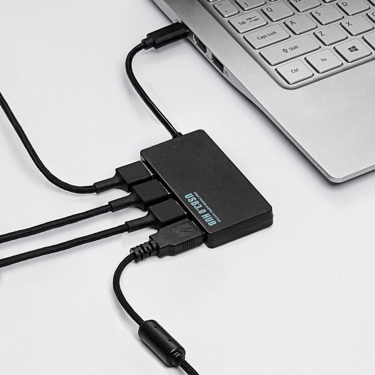 Ultra-Thin 4-Port Type-C to USB 3.0 Hub – High-Speed Data Transfer