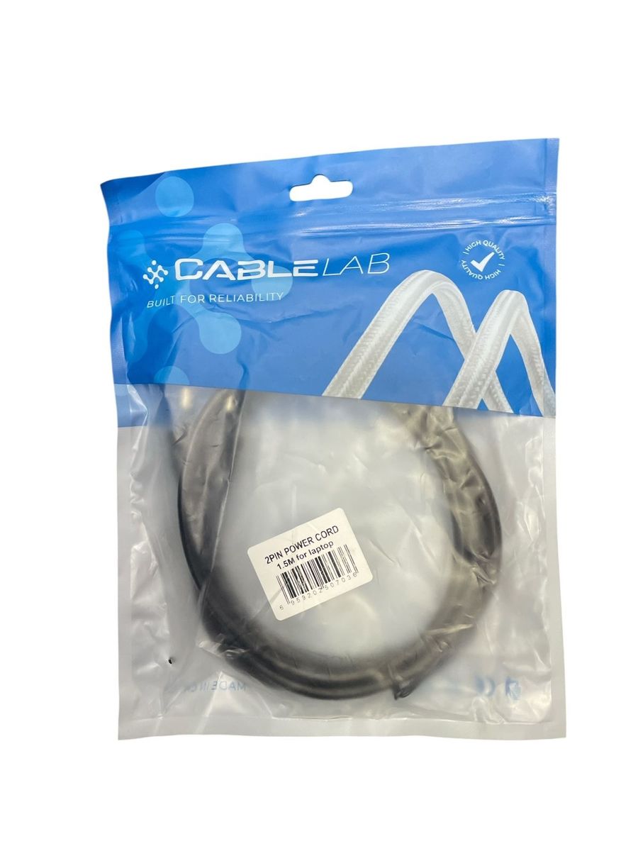 2-Pin Laptop Power Cable (Clover / Flower Type) – 1.5M SA Plug for Laptop, Charger & Printer