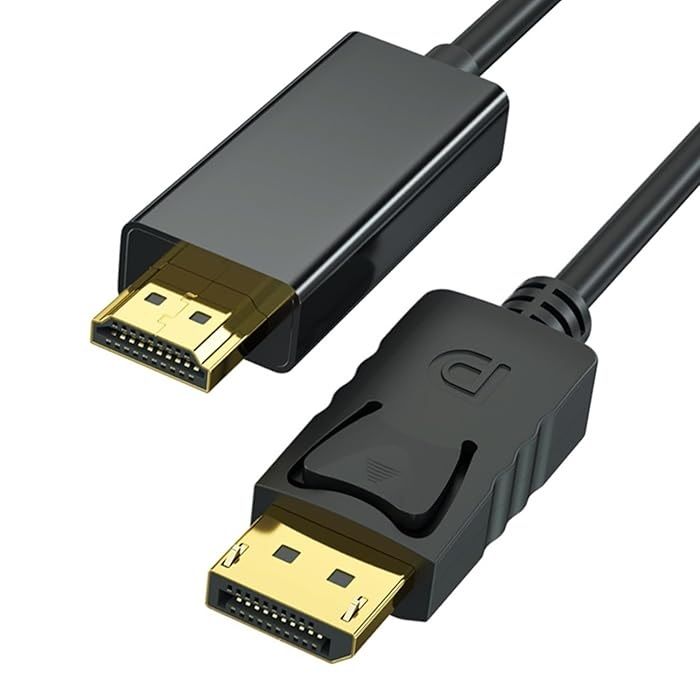 DisplayPort to HDMI Cable 1.8M – 4K UHD Video & Audio Adapter for PC, Monitor, TV, and Laptop