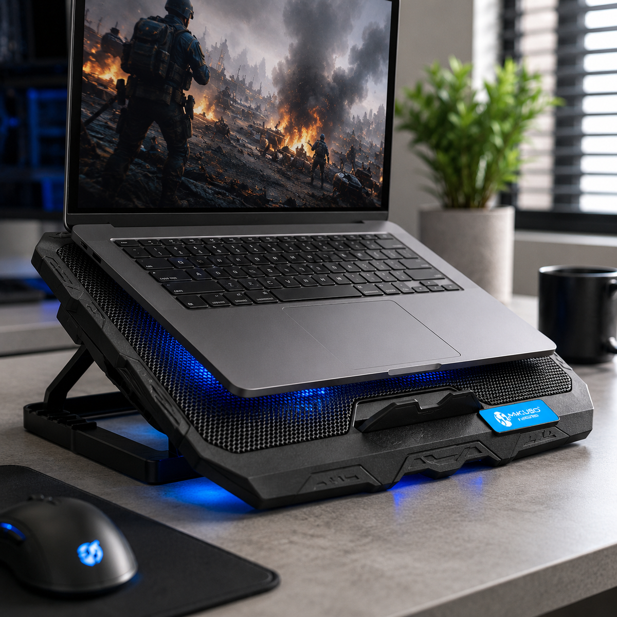 Mikuso Hurricane-4 XF-130 X-Series Notebook Cooling Pad with 4 Fans- 17-Inch