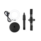 DW Puluz PKT3096 4.7-Inch LED Ring Light with Desktop Stand & Dual Phone Holder