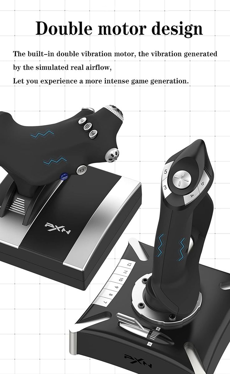 PXN 2119-Pro Flight Simulator Joystick & Throttle for PC, PS4 & Xbox One