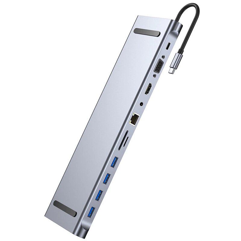 11-in-1 Type-C USB Dock Hub Adapter – BYL-2003 | HDMI, VGA, Ethernet & SD/TF