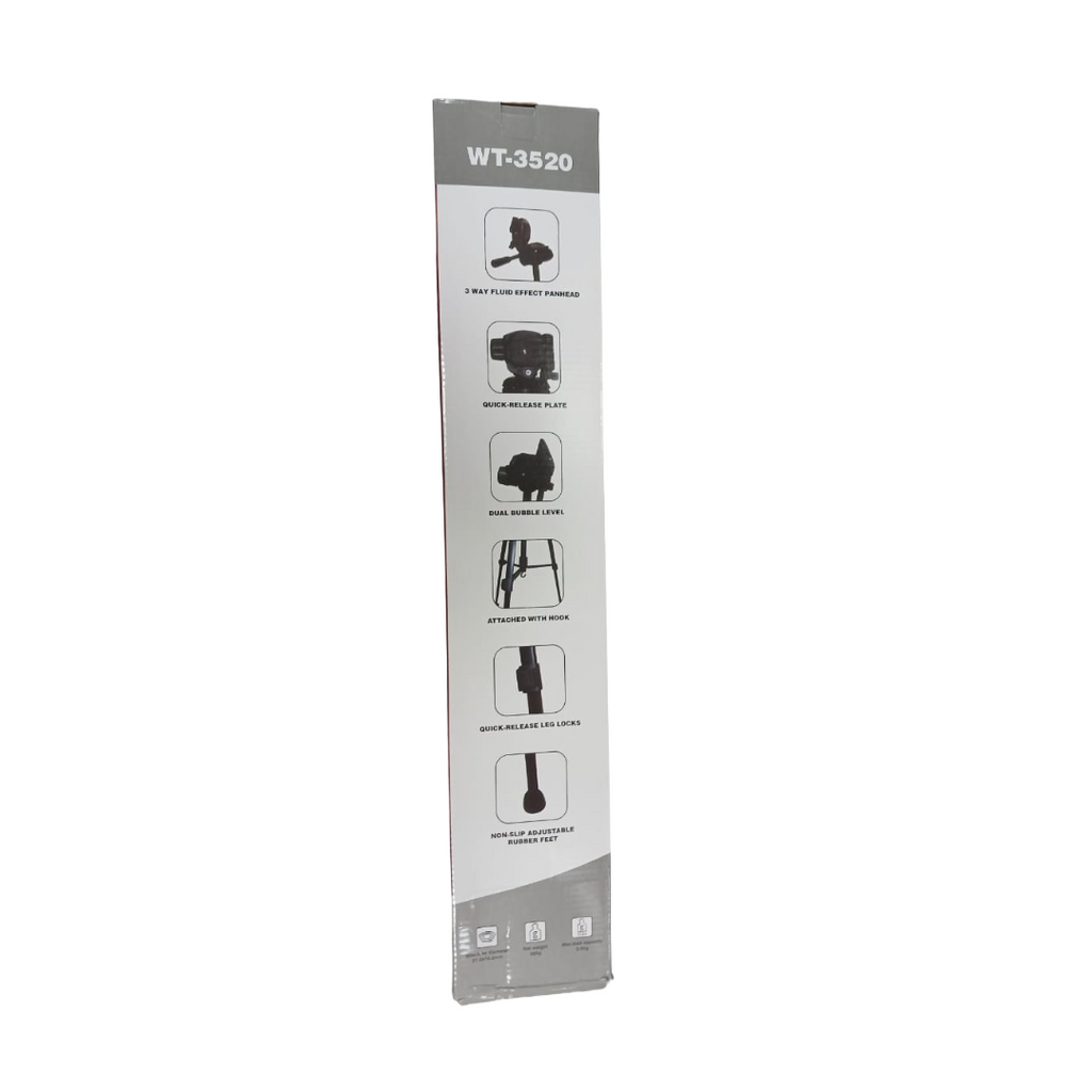 WT-3520 Lightweight Aluminium Tripod for Cameras & Phones with Carry Case