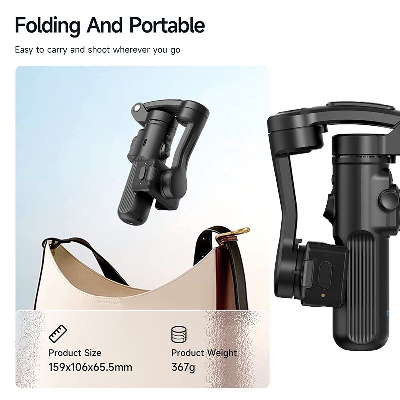 DW Handheld Gimbal Stabilizer with AI Face & Object Tracking – M03