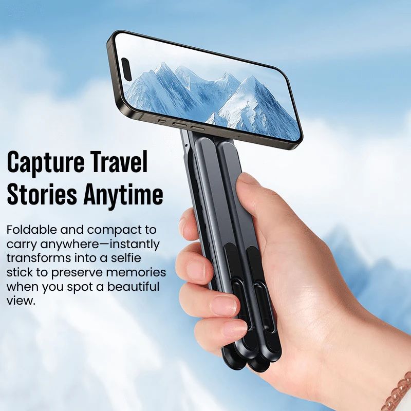 DW E05 Multi-purpose Travel Portable Magnetic Stand – 5-in-1 Foldable Laptop, Phone & Tablet Stand