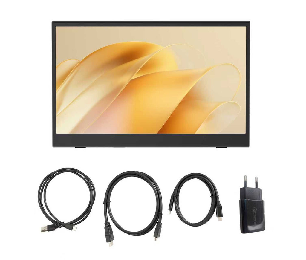 Portable Single Monitor Display 15.6 Inch built-in Speakers & Case