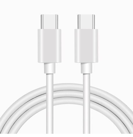 DW USB Type-C to USB Type-C Cable Fast Charging Compatible - White - 1M
