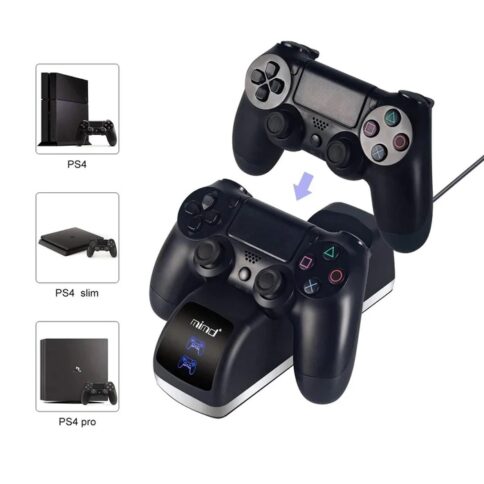 DW Mimd PS4 Controller Charging Stand for PS4/PS4 Slim/PS4 Pro