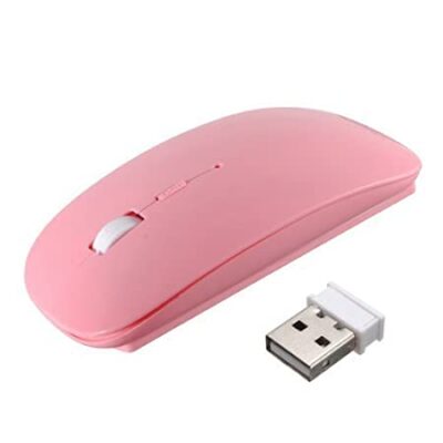 DW-Ultra Slim Wireless Mouse 2.4GHz Nano Receiver – Pink