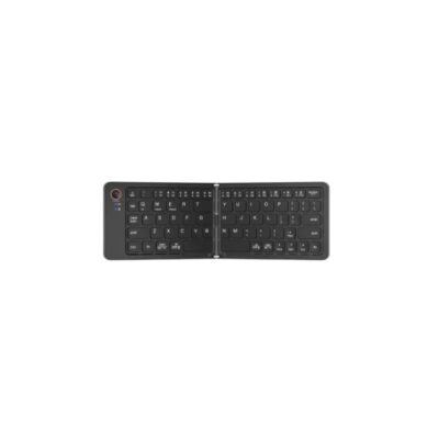 DW Rechargeable Ultra Slim Folding Bluetooth Keyboard Compatible IOS Android Windows Smartphone – Black – B023