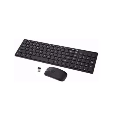 DW K-06 2.4G Wireless Ultra-thin Keyboard and Mouse – Black