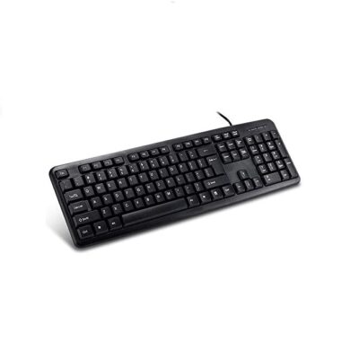 DW KB8236 USB Wired Keyboard 104 Key Portable Office Laptop/PC – Black