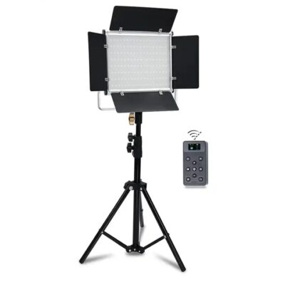 DW Professional LED Studio Camera Light With Stand And 2 Rechargeable Battery CRI95/2500K-9000K – W480