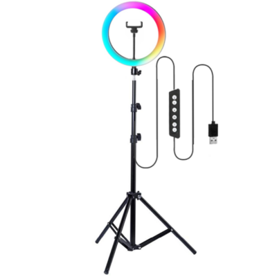 DW 10-Inch Rgb Led Ring Light With Stand – For Tiktok, YouTube video, live streaming – MJ26