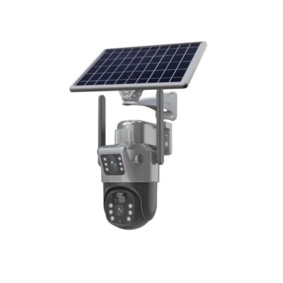 Dual lens wifi solar camera