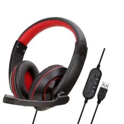 DW Wired USB Gaming Headphones with Microphone and Volume Control-(SY722MV)