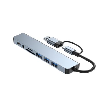 DW 8 In 1 Usb3.0&Usb-C To Usb3.0&Usb2.0 Hub&Usb-C&Tf/Sd & Audio -BYL2218TU