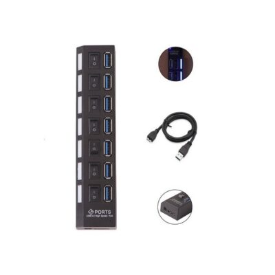 DW 7-Port SuperSpeed USB 3.0 Hub with Individual On/Off Switches