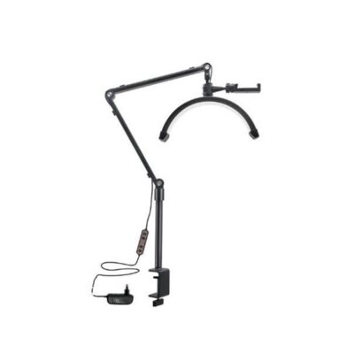 DW Desktop Stand With LED Light,Half Moon, for Live Streaming-3000-6000K-HD-M3