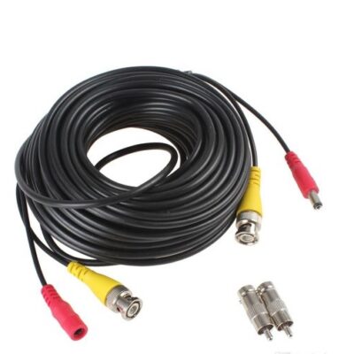 20m Power & Video Camera Cable – Black