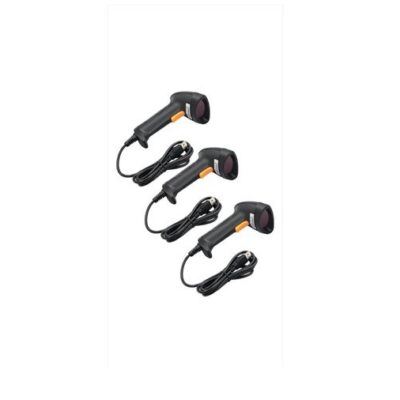 Handheld Laser Barcode Scanner USB 2.0 Wired Pack Of 3