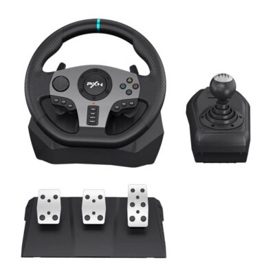 PXN V9 Gaming Steering Wheel  with 3 Pedals and Gear Shifter