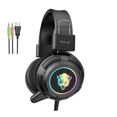 DW V 8 RGB Game Headphones Stereo Surround Sound with LED Lights